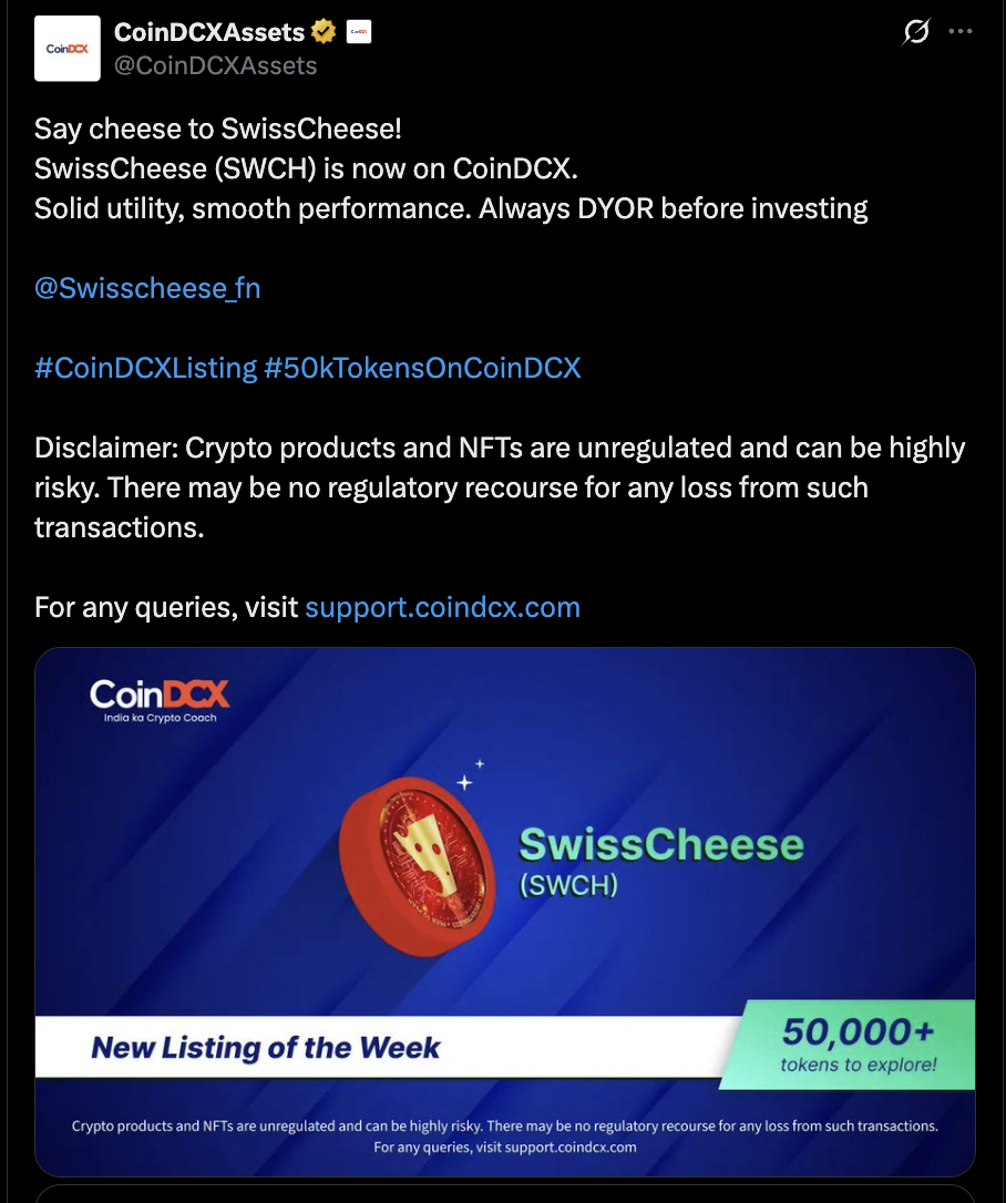 Swiss Cheese (SWCH) 